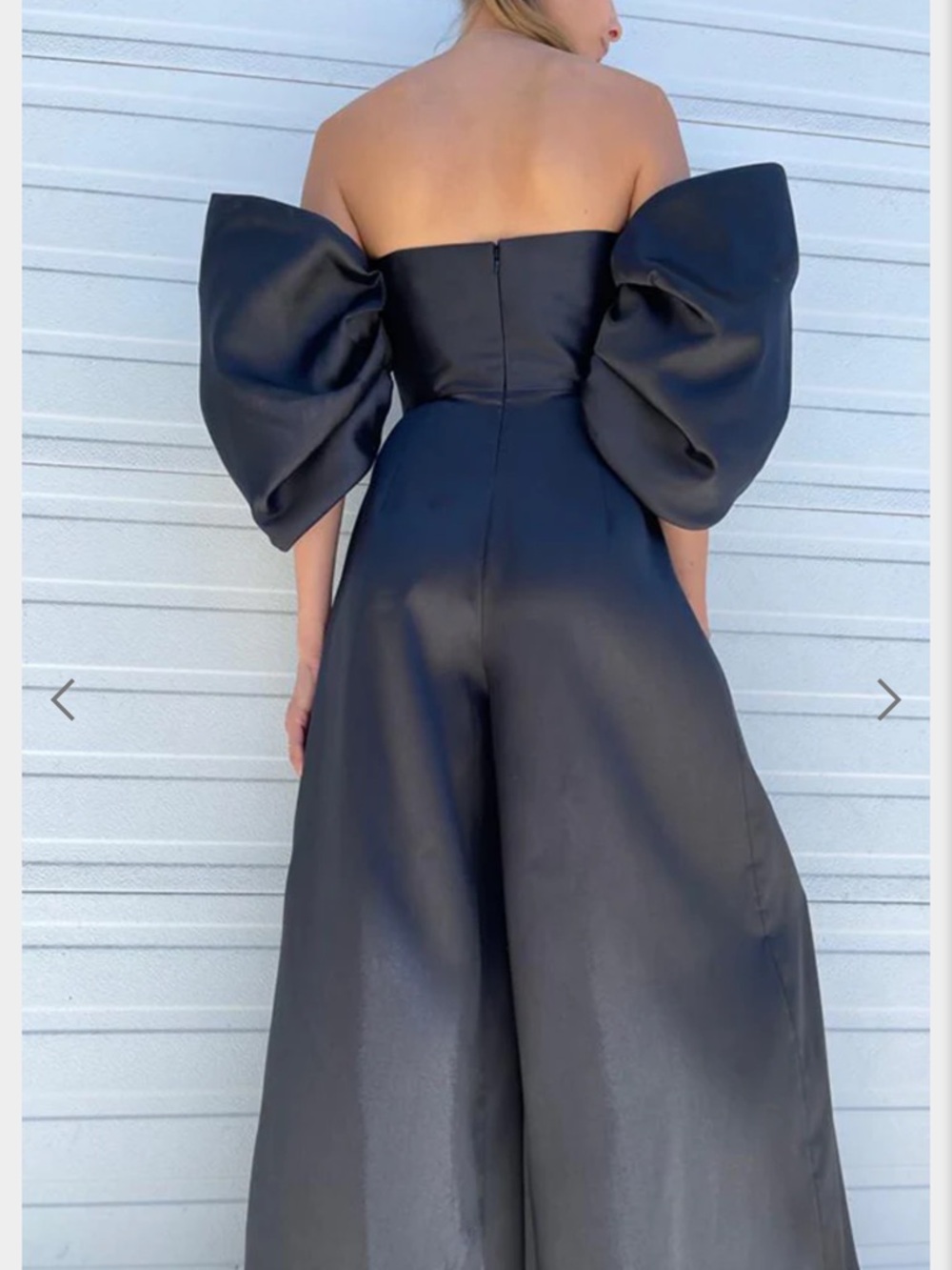 Solace London Black Off-Shoulder Wide-Leg Jumpsuit dress size 2 NWT - Picture 7 of 9